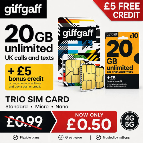 Giffgaff scheda sim triple cut - sim,