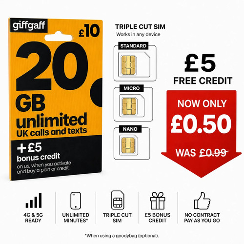 Giffgaff scheda sim triple - giffgaff,